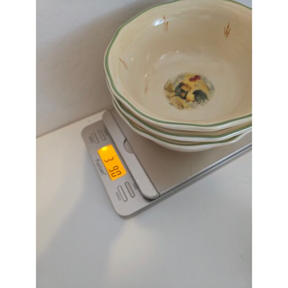 GIBSON DESIGNS Yellow Green Farm Royal Rooster Cottage Deep Soup Bowl - Picture 6 of 6